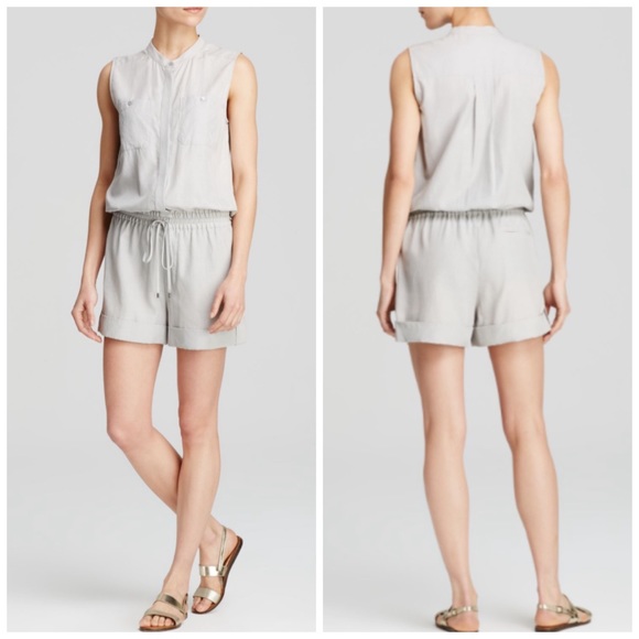 Vince Pants - Vince Gray Drawstring Romper Grey Size 4
